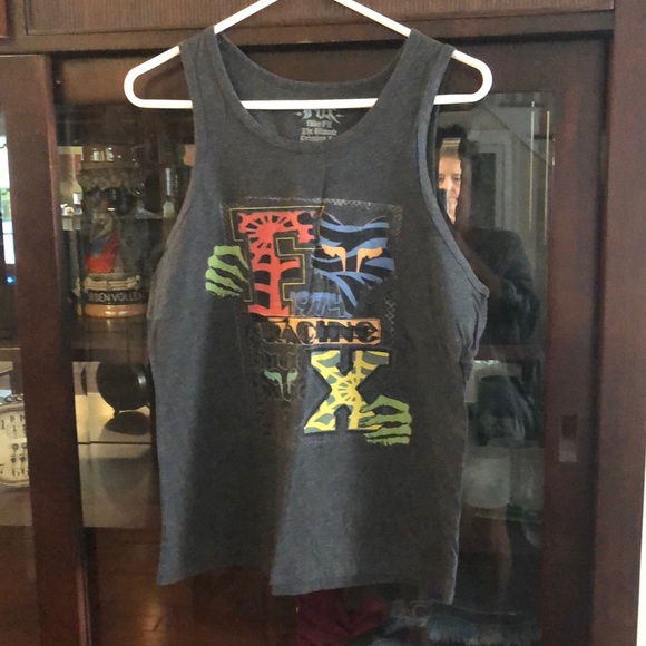 Mens Fox Racing tank top zebra and vintage logo - Picture 2 of 5